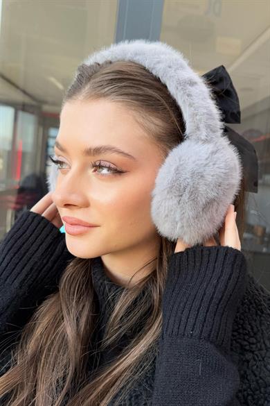 Gri Renk Peluş Kulaklık