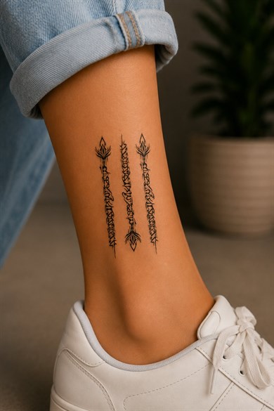 Yazılı Mini Dövme Geçici Tattoo