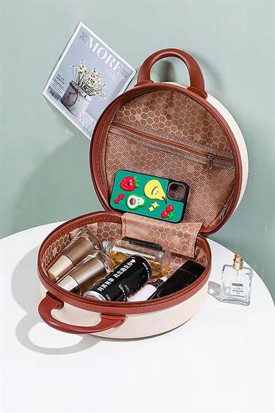 Krem Renk Organizatör El Bavulu 