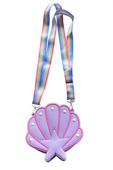 Mor Renk Deniz Kabuğu Figürlü Çocuk Çanta