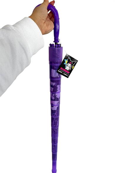 Mor Renk Karışık Figürlü Kılıflı Çocuk Şemsiye