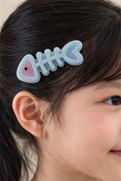 Mavi Renk Kılçık Figürlü Yan Toka