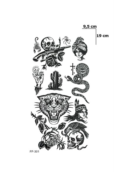 Karışık Dövme Geçici Tattoo