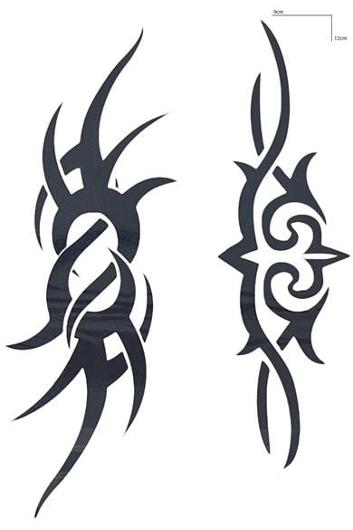 Tribal Figürlü 12 Saat Sonra Kararan Geçici Mini Dövme Tattoo