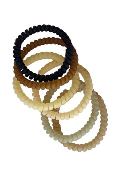6lı Karışık Renk Helezon Lastik Toka