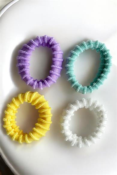 4lü Karışık Renk Lastik Toka 