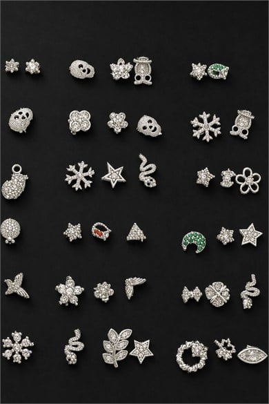 240lı Gümüş Renk Karışık Figürlü Piercing Set