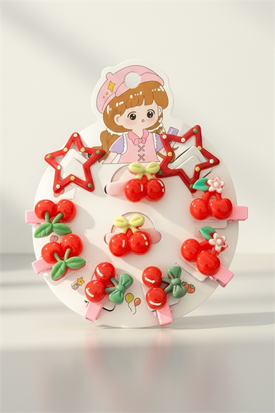 10lu Karışık Figürlü Mini Toka Set