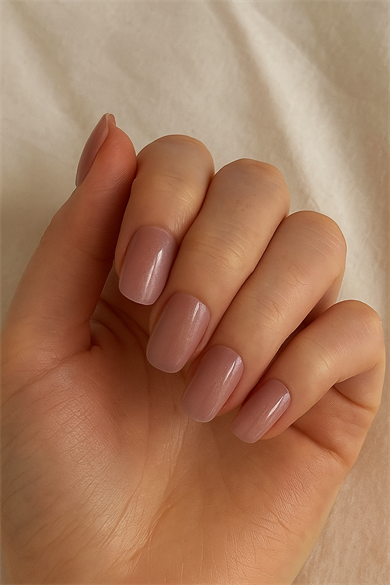 12li Açık Pembe Renk Kedi Gözü Yansımal Takma Tırnak Set (Yapıştırıcılı)