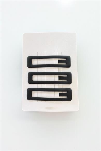 Siyah Renk 3lü Yan Toka Set