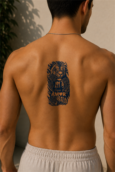 Aslan Sonradan Kararan Yarı Kalıcı Geçici Dövme Tattoo