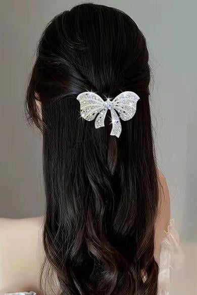 Gümüş Renk Kurdele Figürlü Taşlı Otomat Toka