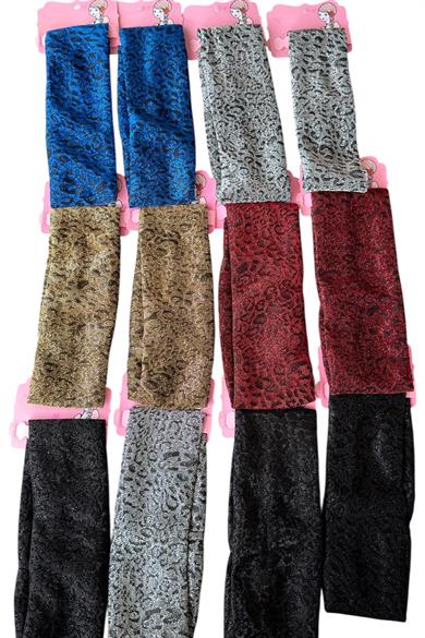 12li Simli Leopar Desenli Saç Bandı