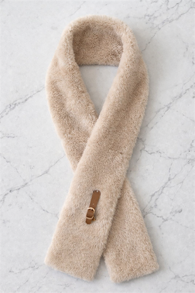 Açık Kahve Renk Çocuk Peluş Atkı