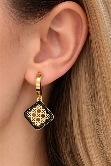 Altın Renk Çelik Küpe (Çift)