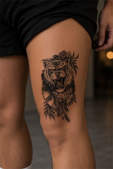 Kaplan Geçici Dövme Tattoo