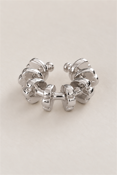 Gümüş Renk TX Ear Cuff (Tek)