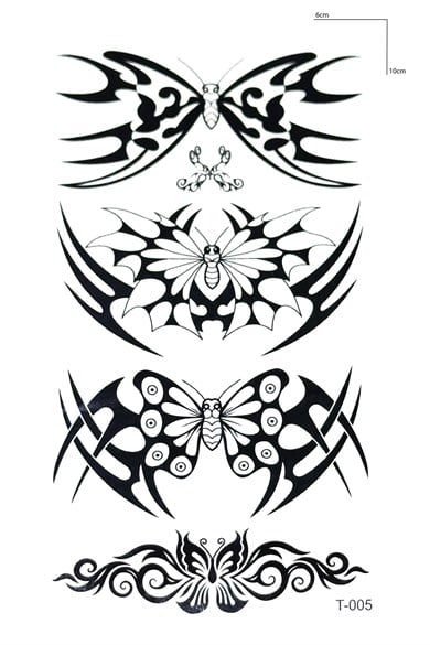 Tribal Kelebek Mini Geçici Dövme Tattoo