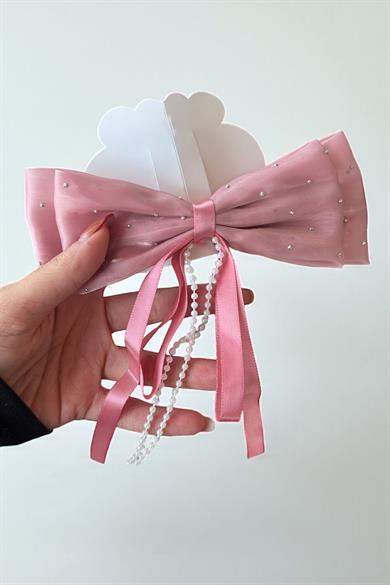 12li Karışık Renk Kurdele Figürlü Taş Ve İnci Detaylı Otomat Toka Set