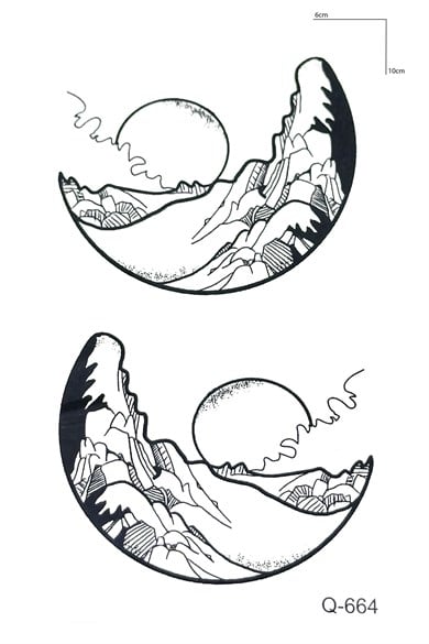 Yarım Ay Mini Geçici Dövme Tattoo