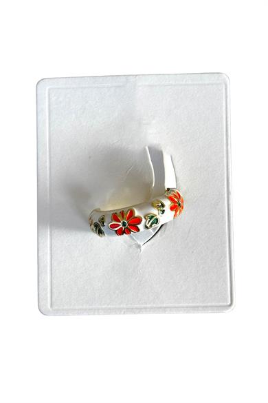 Beyaz Renk Çiçek Figürlü Ear Cuff (Tek)