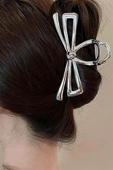 Gümüş Renk Kurdele Figürlü Metal  Mandal Toka