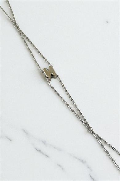 Gümüş Renk N Harf Çelik Şahmeran