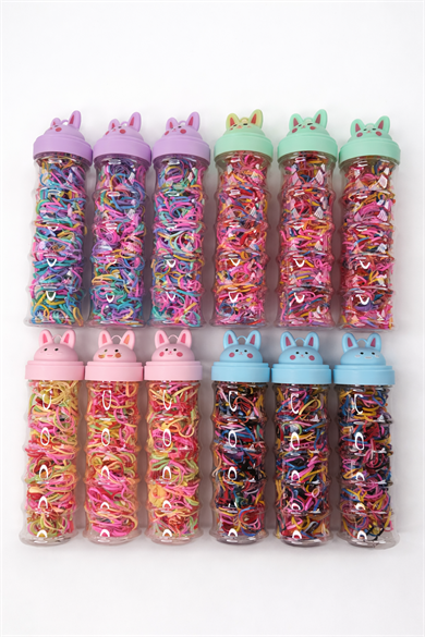 12li Karışık Renk Perma Lastik Toka Set