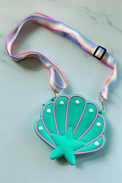 Yeşil Renk Deniz Kabuğu Figürlü Çocuk Çanta