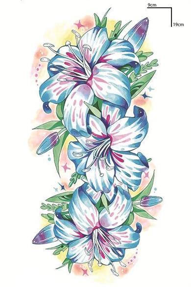Geçici Çiçek Figürlü Dövme Tattoo