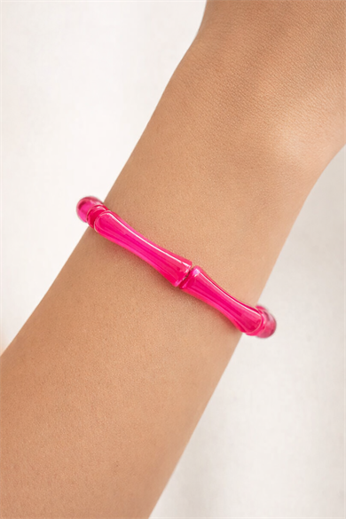 Pembe Renk Boncuk Detaylı Bileklik