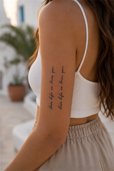 Yazılı Sonradan Kararan Yarı Kalıcı Geçici Dövme Tattoo