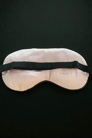Pembe Renk Shut Up Yazılı Saten Uyku Bandı
