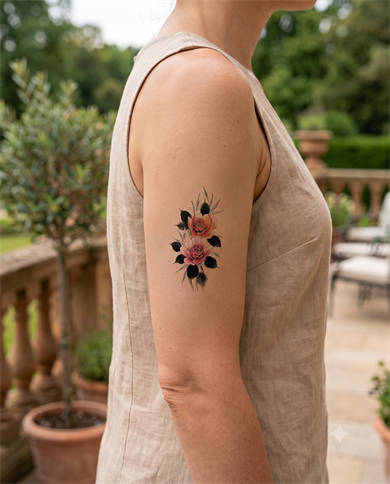 Çiçek Dövme Mini Geçici Dövme Tattoo