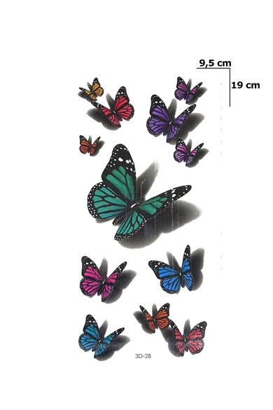 Kelebekler Geçici Dövme Tattoo