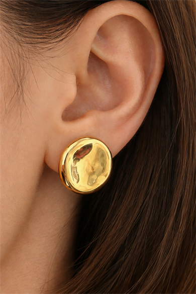 Altın Renk Çelik Küpe (Çift)