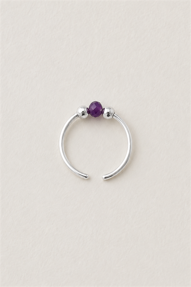 20li Gümüş Renk Boncuk Detaylı Halka Piercing Set