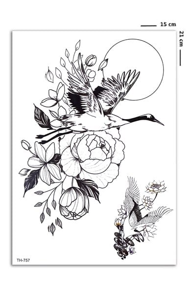Leylek Geçici Dövme Tattoo