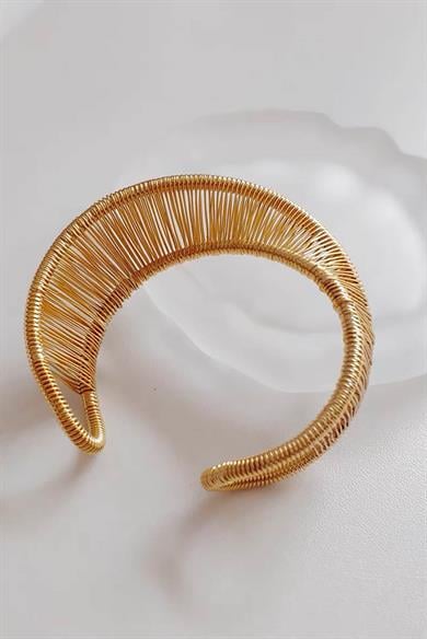 Altın Renk Metal Kelepçe Bileklik