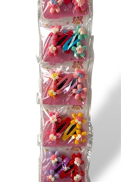 6lı Karışık Renk Karışık Figürlü Yan Toka Set 