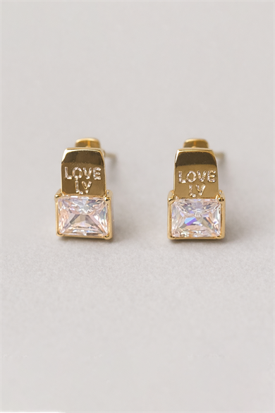 Altın Renk Çelik Küpe (Çift)