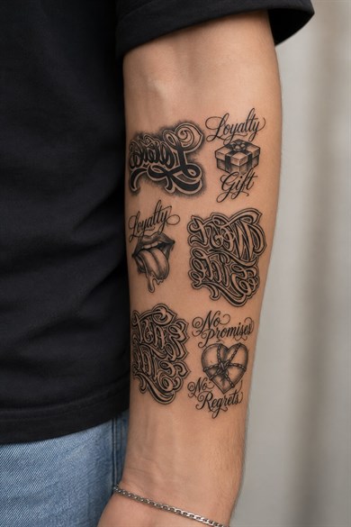 Yazı Geçici Dövme Tattoo