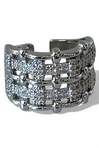 Gümüş Renk  Ayarlanabilir Çelik Yüzük