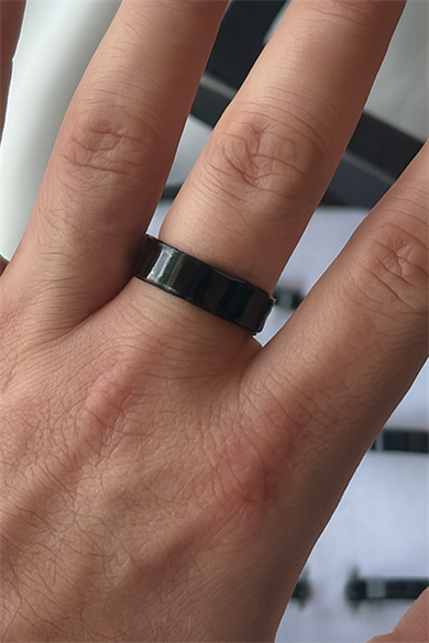 12li Siyah Renk Çelik Erkek Yüzük Set