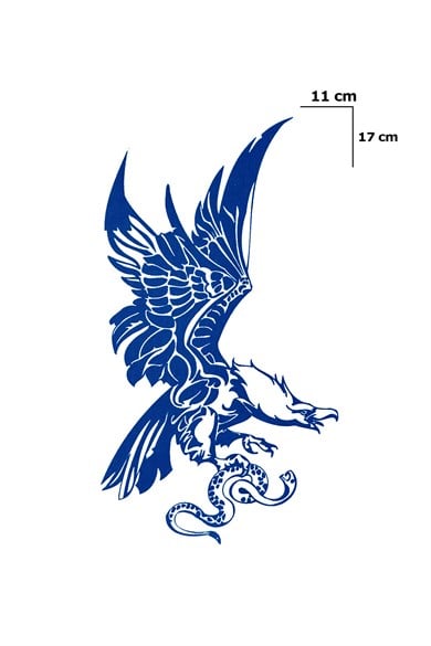 Kartal Sonradan Kararan Yarı Kalıcı Geçici Dövme Tattoo