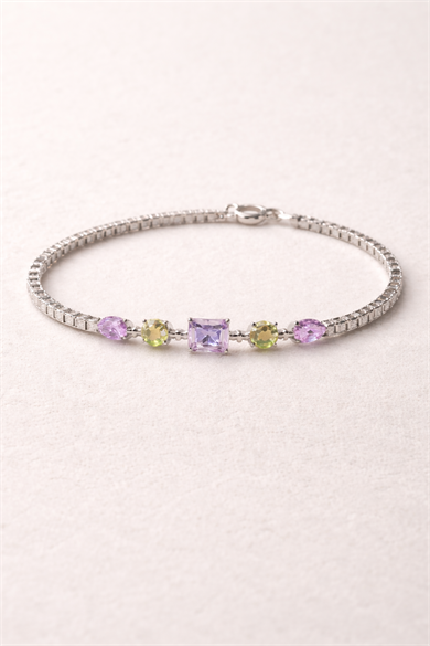 Gümüş Renk Taş Detaylı Xuping VİP Bileklik