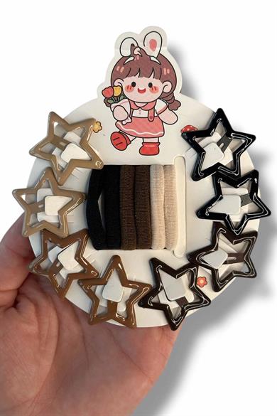 Karışık Renk Yan Ve Lastik Toka Set