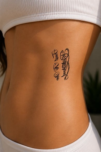 Yazılı Mini Dövme Geçici Tattoo