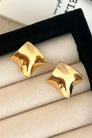 Altın Renk Çelik Küpe (Çift)