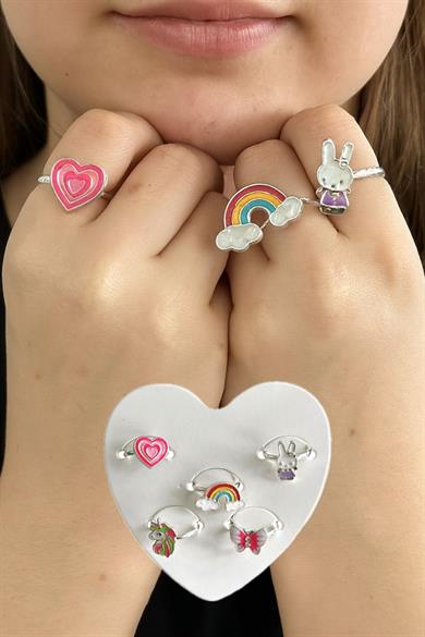 5li Karışık Figürlü Çocuk Yüzük Set